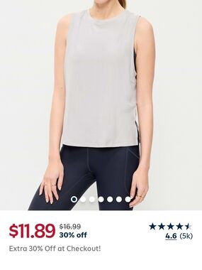 Old Navy Light Gray Women’s Sleeveless Muscle Tank